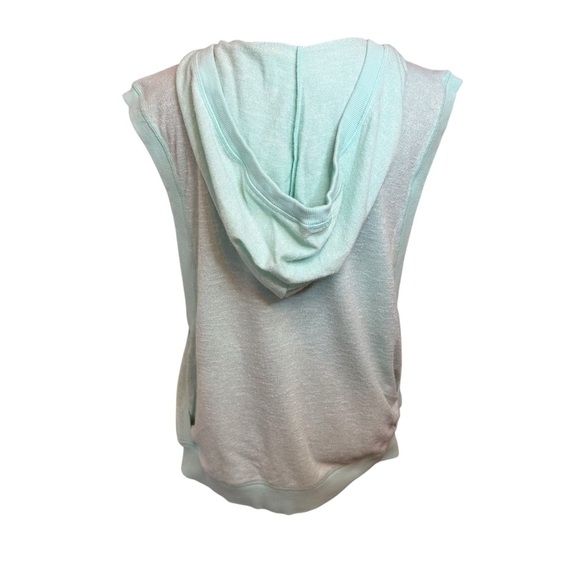 BONDI BORN | BONDI Active | Mint Green Terry Sleeveless Hoodie - Picture 4 of 6